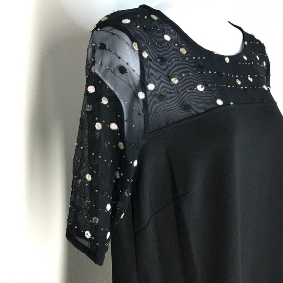 Nina Leonard S/S Dress | Black | Medium - Picture 4 of 10